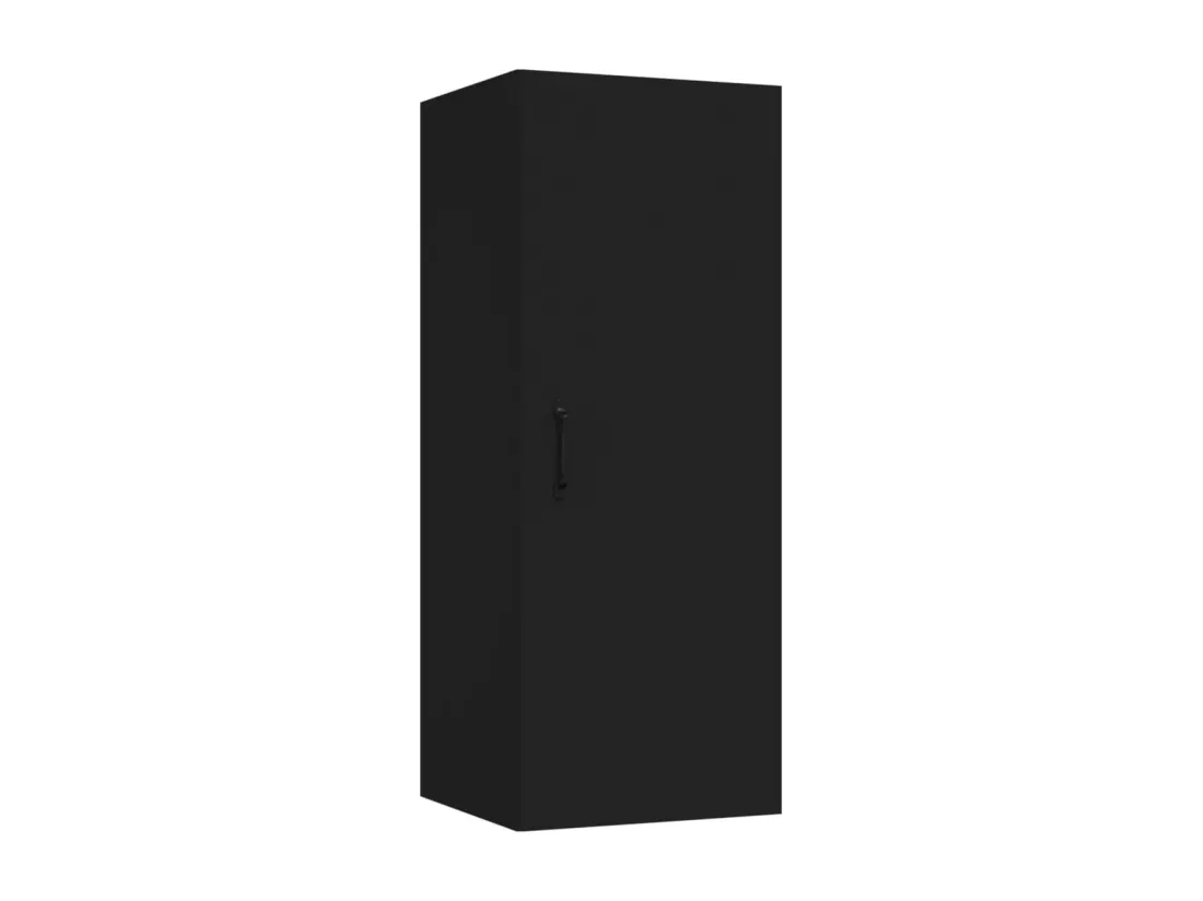 Armoire murale suspendue Noir 34,5x34x90 cm Bois d'ingénierie