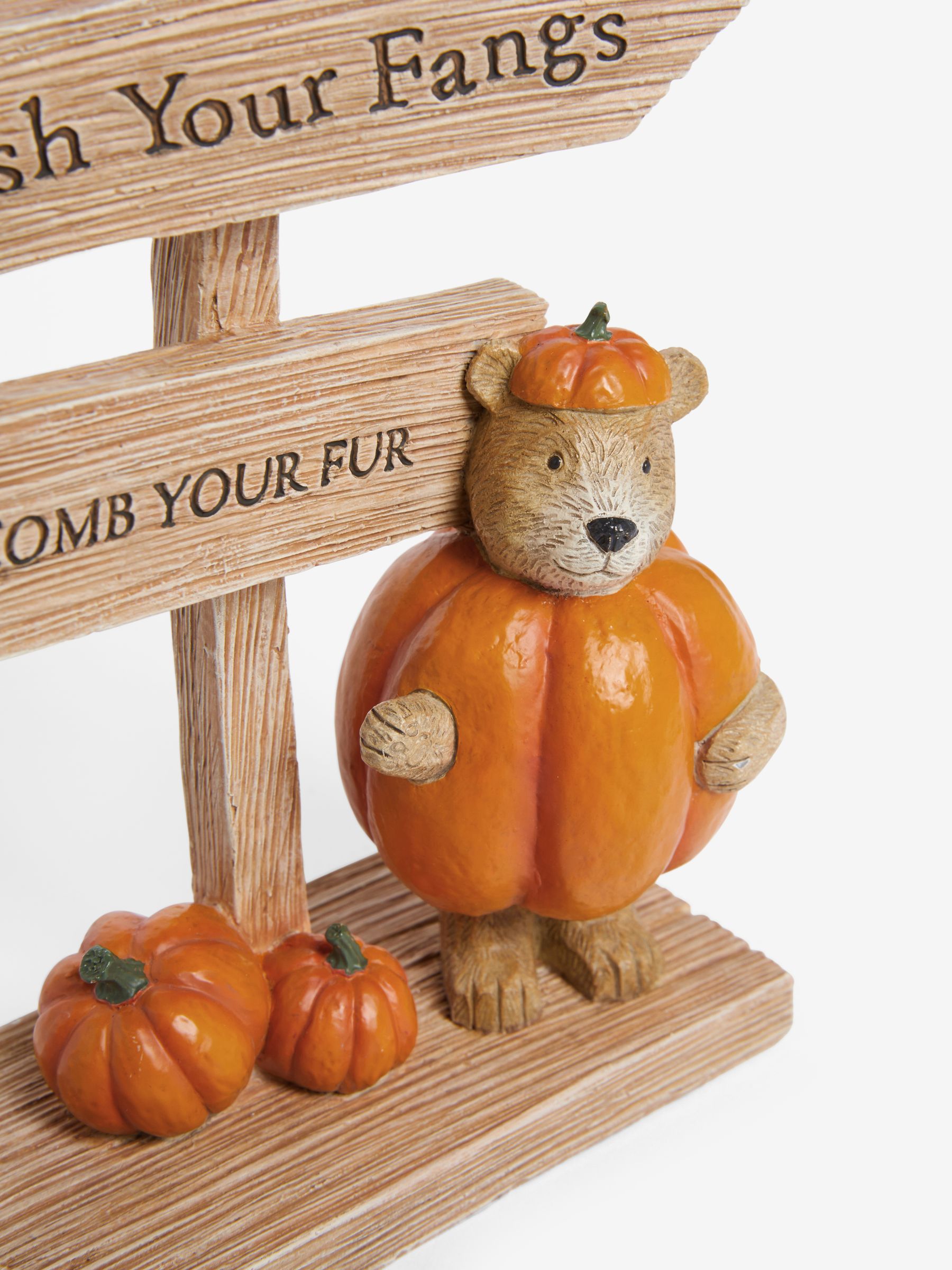 Pompoen Bertie-beer Bord Ornament