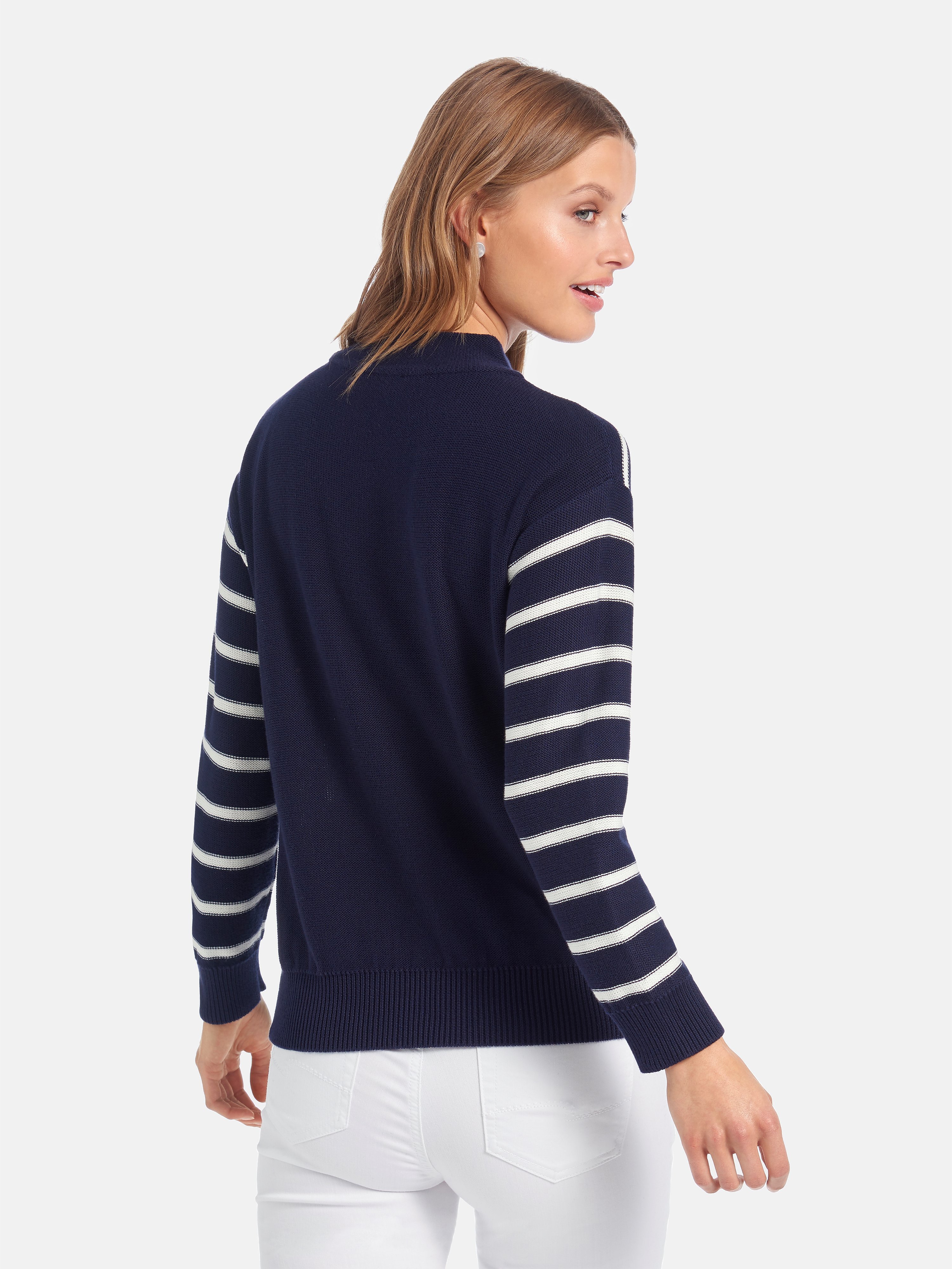Pullover mit Stehbundkragen