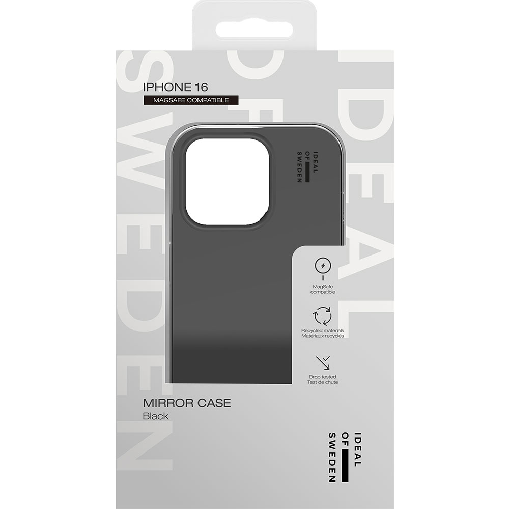 iPhone 16 MagSafe Hardcase Hülle Mirror Case Recycled (IDMRCMS-I2461-485) - Schwarz