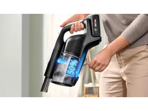 Bosch BCS1041WAC, Stick vakuum, Poseløs, Sort, Hvid, 0,4 L, Dry, HEPA