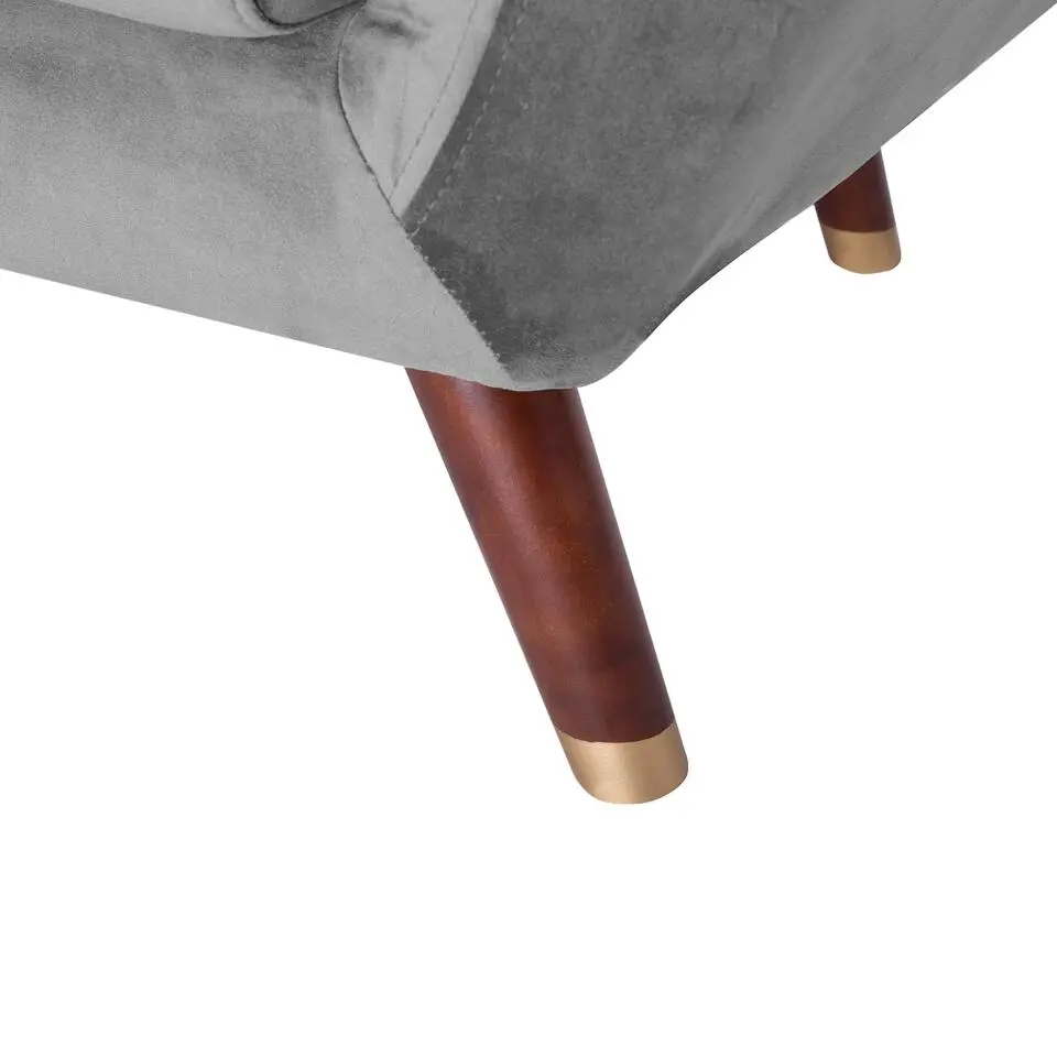 BODO - Fauteuil - Grijs - Fluweel
