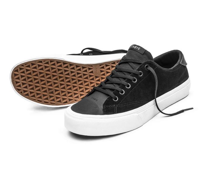 Straye Footwear Stanley Black Cream Suede 7.5 US