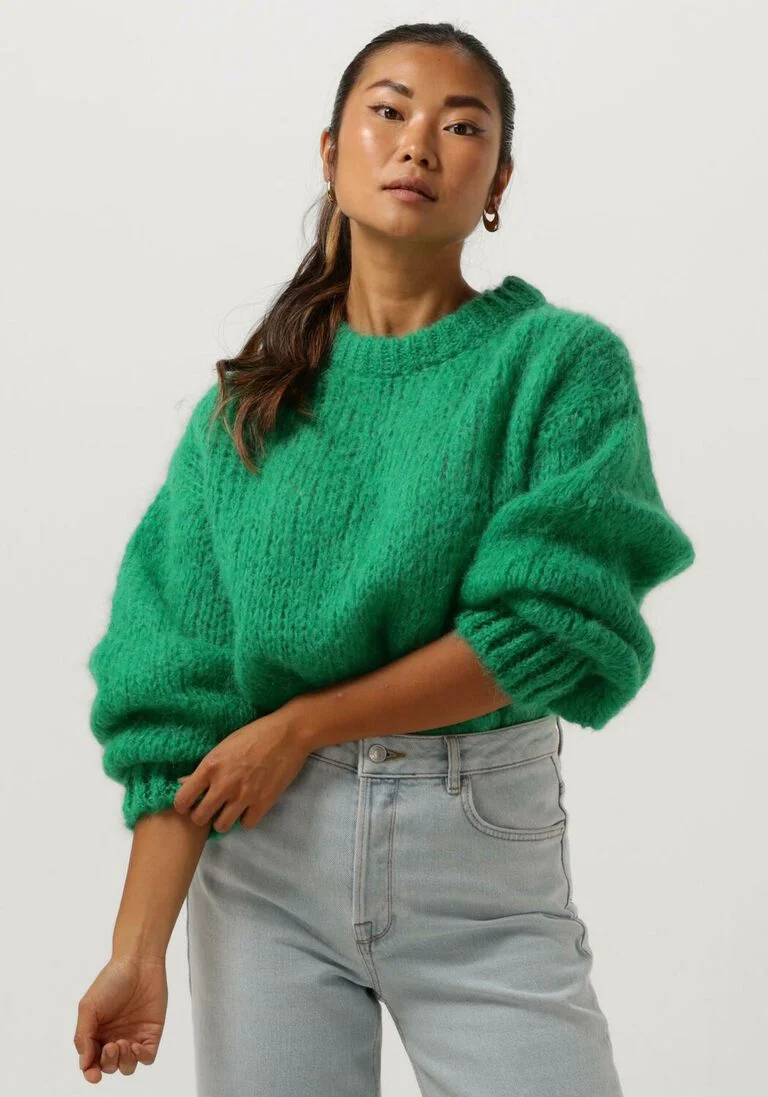 AMERICAN DREAMS groene american dreams trui leonnie alpaca pullover