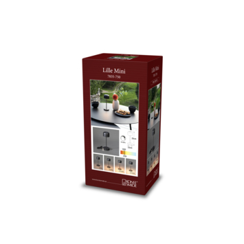 Konstsmide tafellamp Lille matzwart 20xø7,5 cm