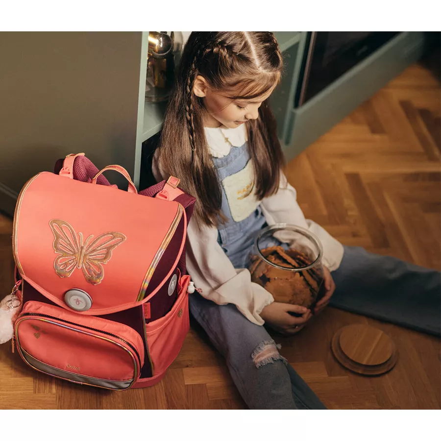 Belmil Schulranzen Premium Compact Plus Schulranzen Coral