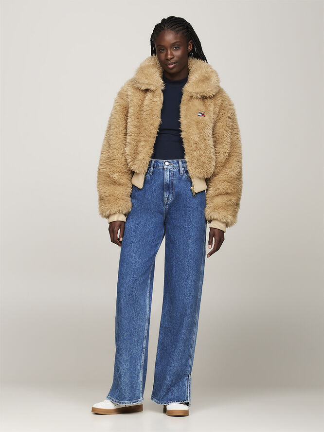 Tommy Hilfiger TJW FAUX SHEARLING JACKET Gentle gold