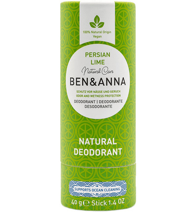 Ben & Anna Deodorant persian lime papertube (40 gr)