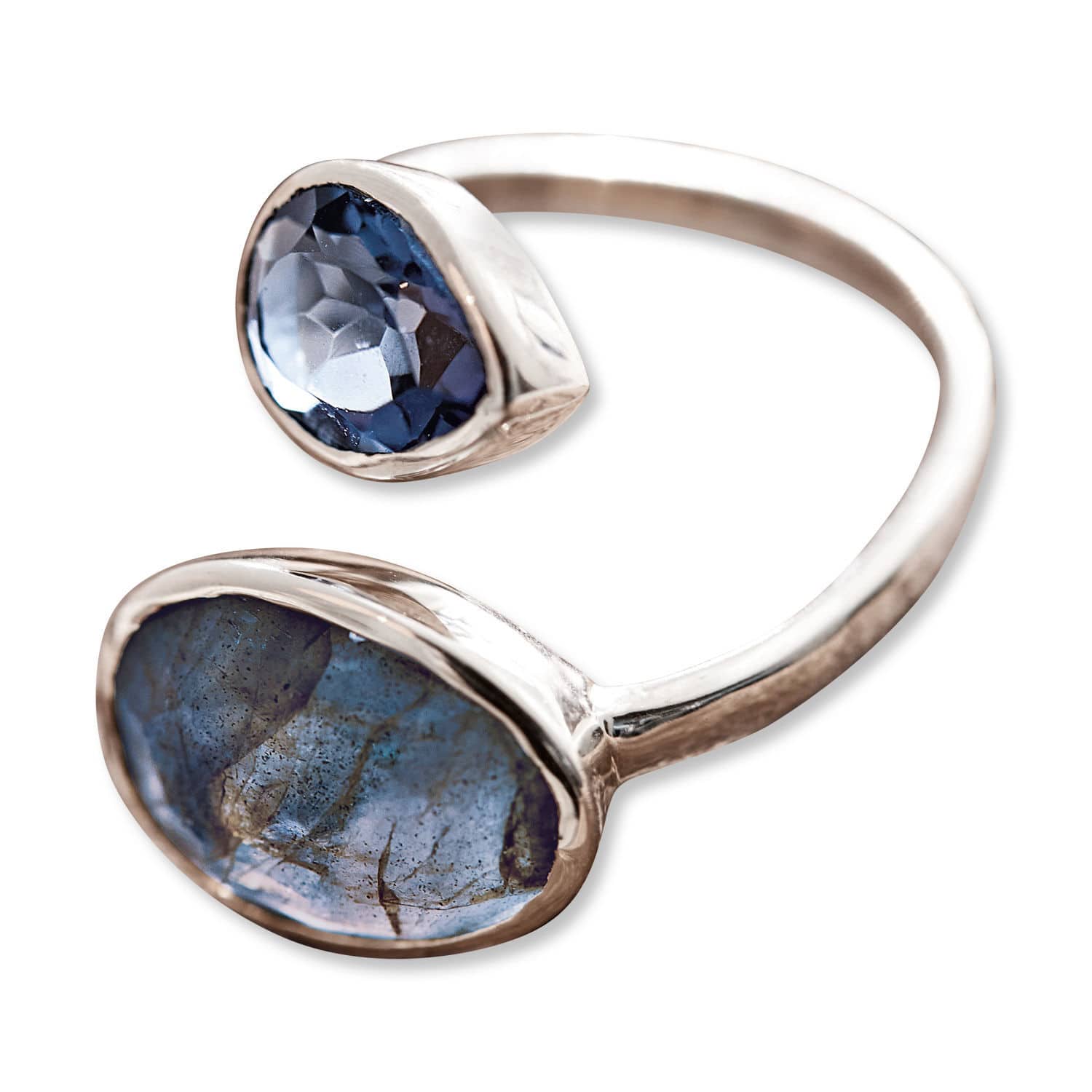 Ring Meadow blau/silber