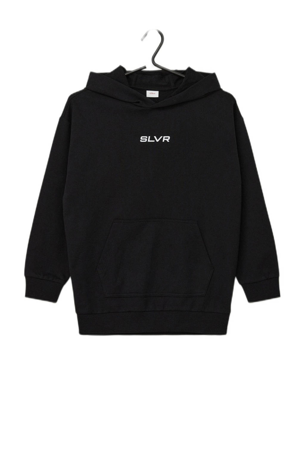 s.Oliver hoodie met tekst zwart