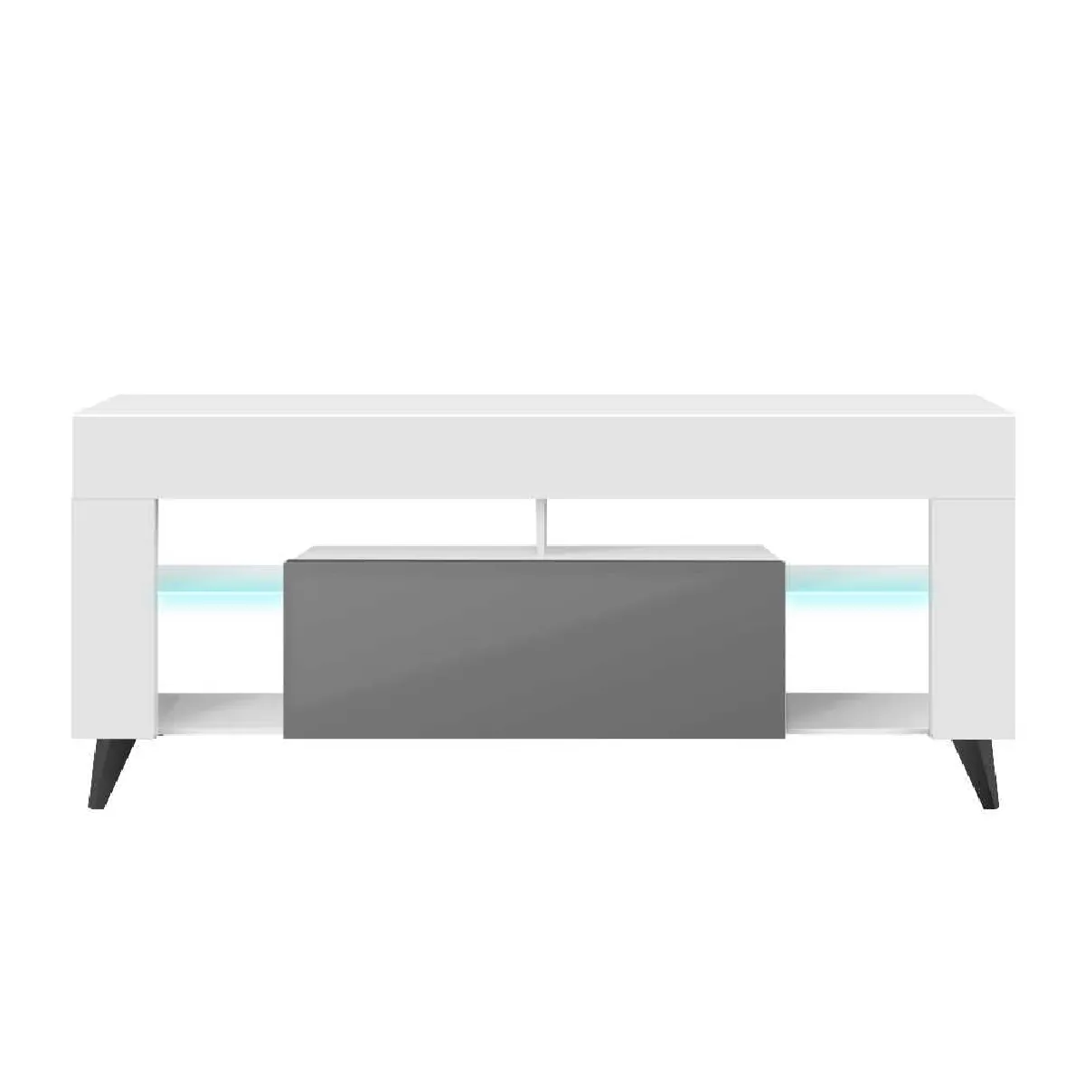 Selsey Meuble TV HugoB - Blanc/Gris brillant