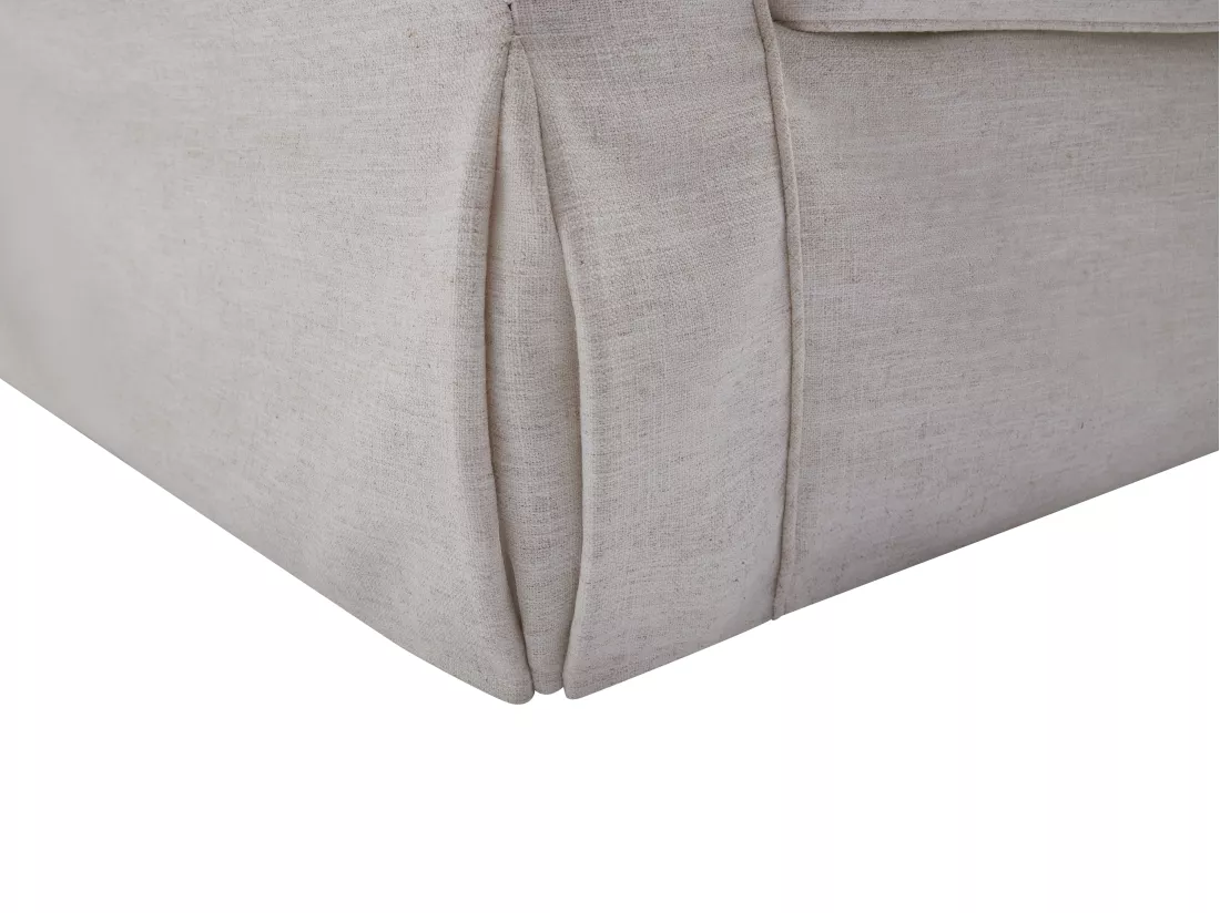 Canapé 3 places et fauteuil en lin et tissu chiné blanc ZULIPRO de Maison Céphy