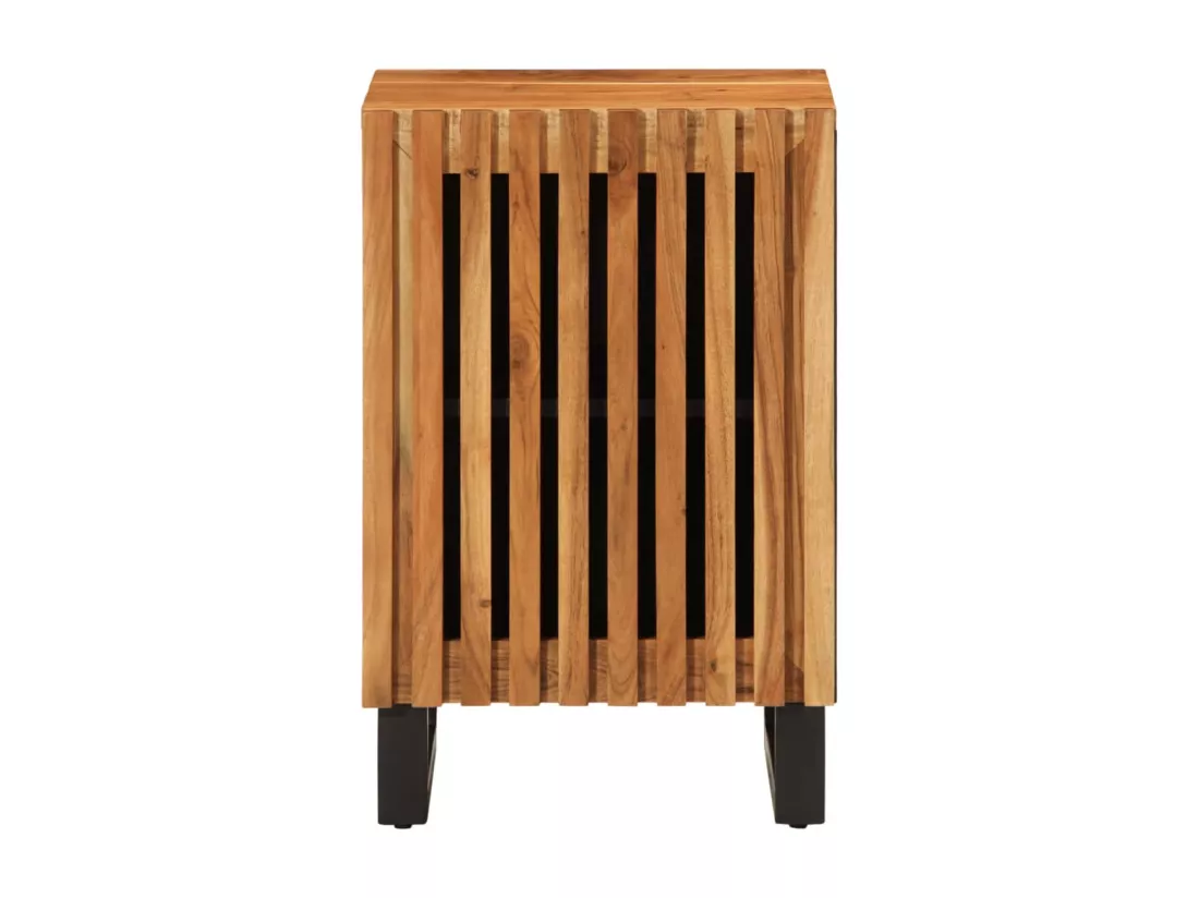 Armoire de salle de bain 38x34x58 cm bois massif d'acacia