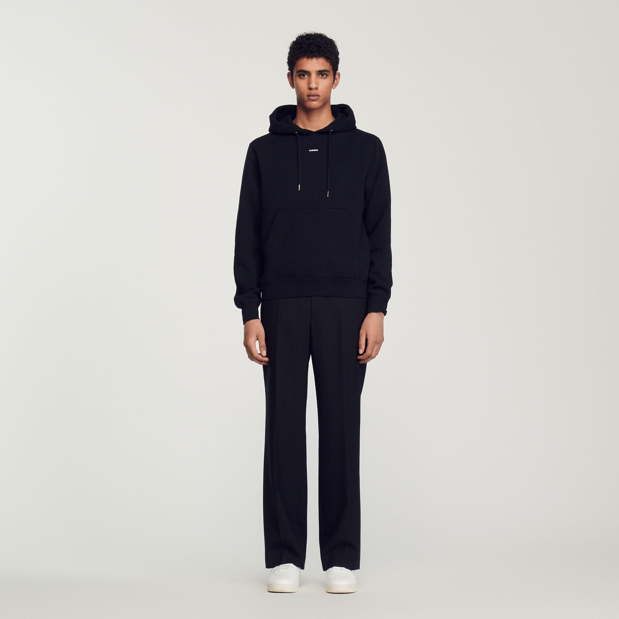 Hoodie Homme brode en coton biologique