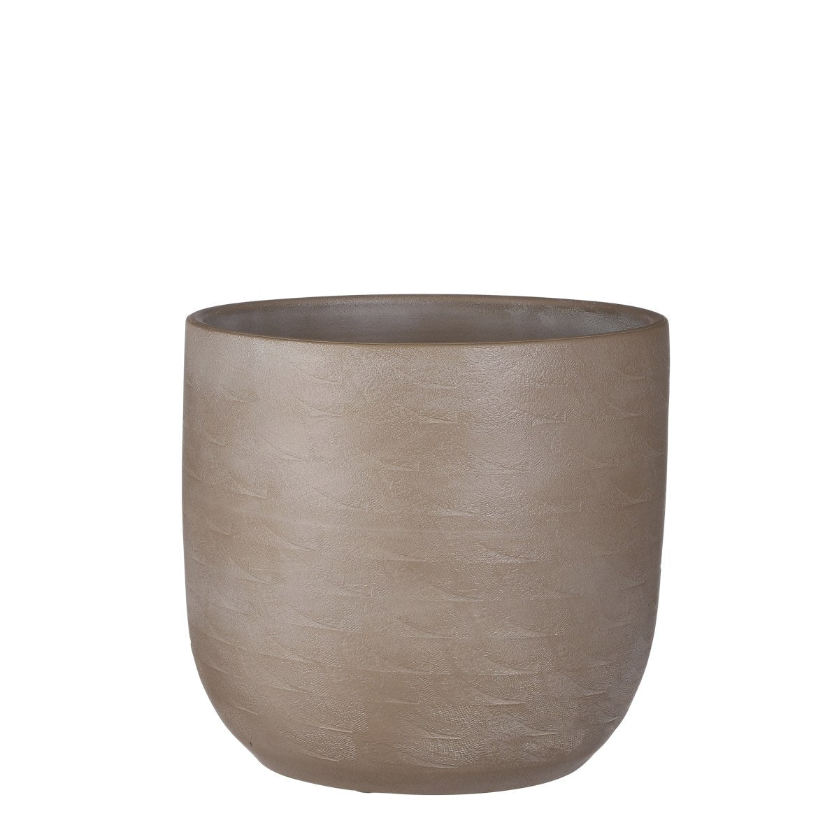 Mica decorations pot de fleur nora - 30x30x27 cm - terre cuite - taupe