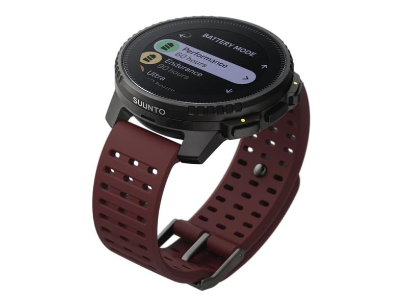 SUUNTO Sportuhr Vertical Black Ruby Abenteuer-Uhr für Outdoor-Expeditionen und Training