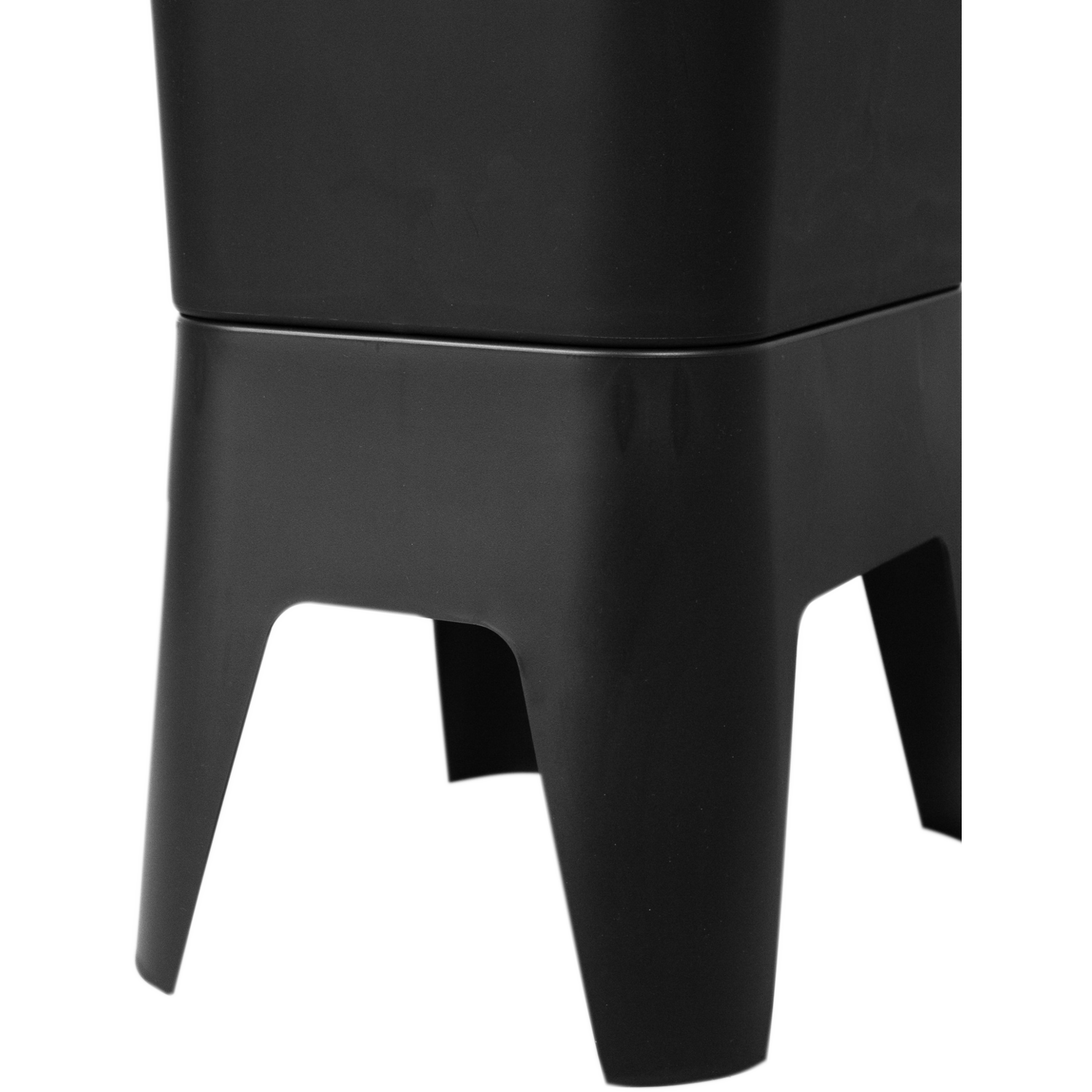 Bonton Circubin, Afvalbak, 2 binnenbakken, Dichte deksel, gerecycled PP, 40l, 76x30x41cm, zwart