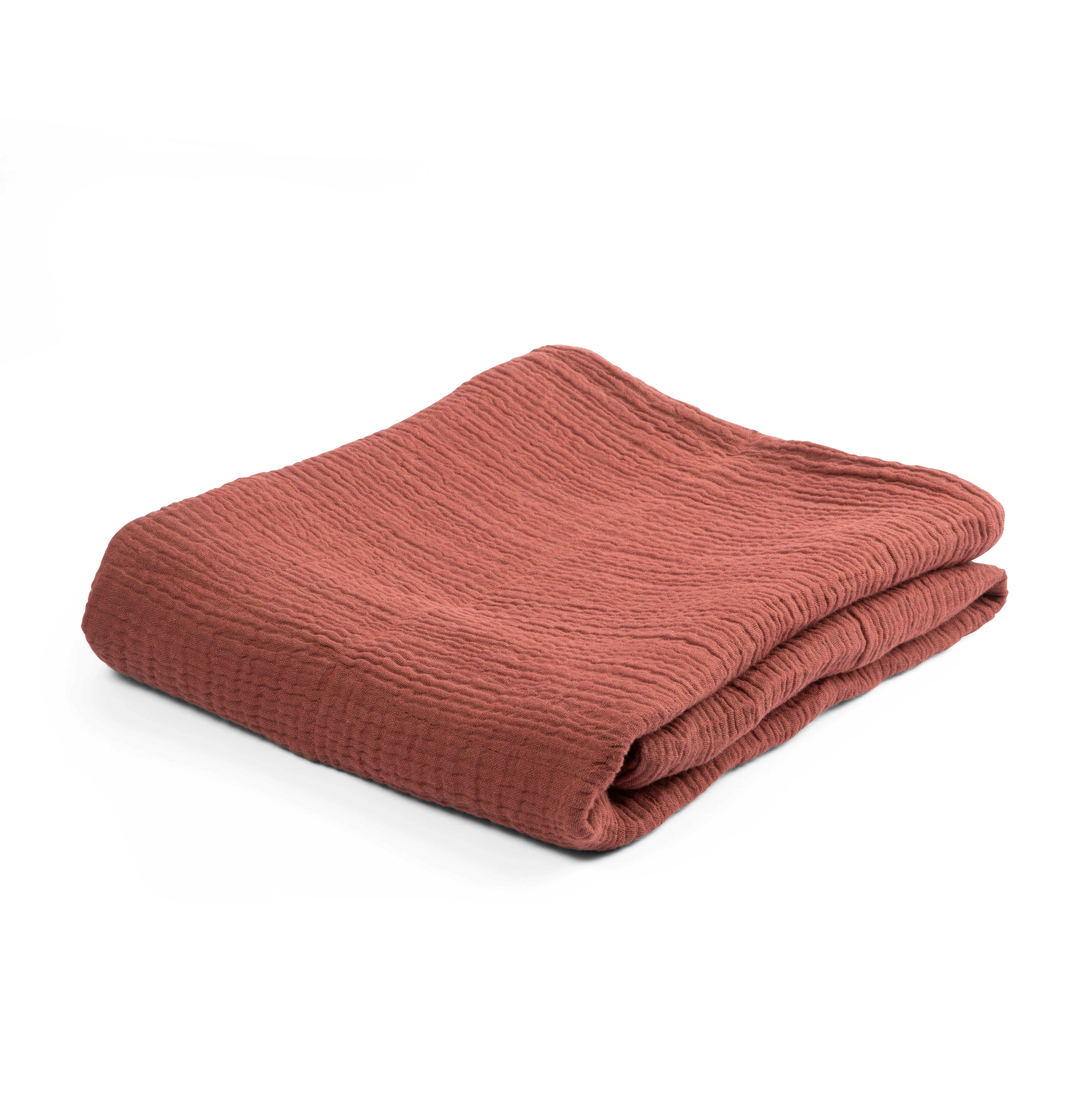 Schmusedecke MUSSLIN (85x85) in burgundy red