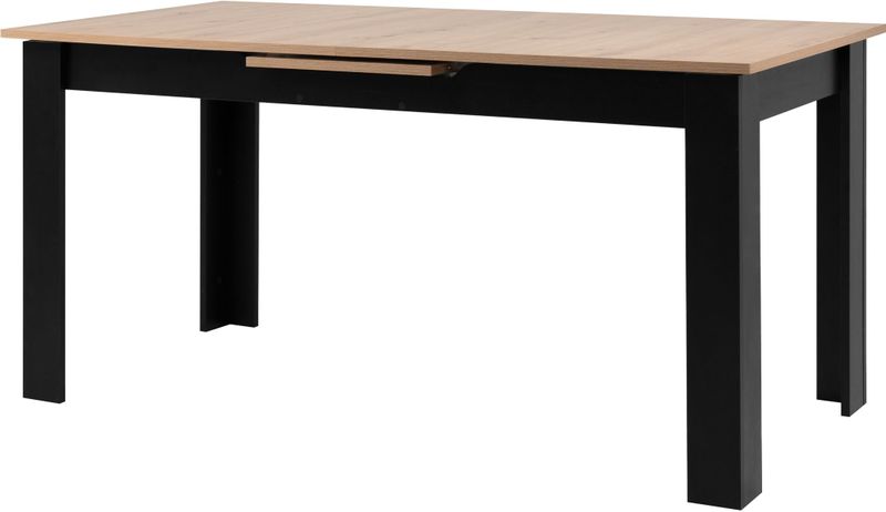 Birma - Eettafel - Artisan Eik/Zwart - Verlengbaar 160/200x80x75cm