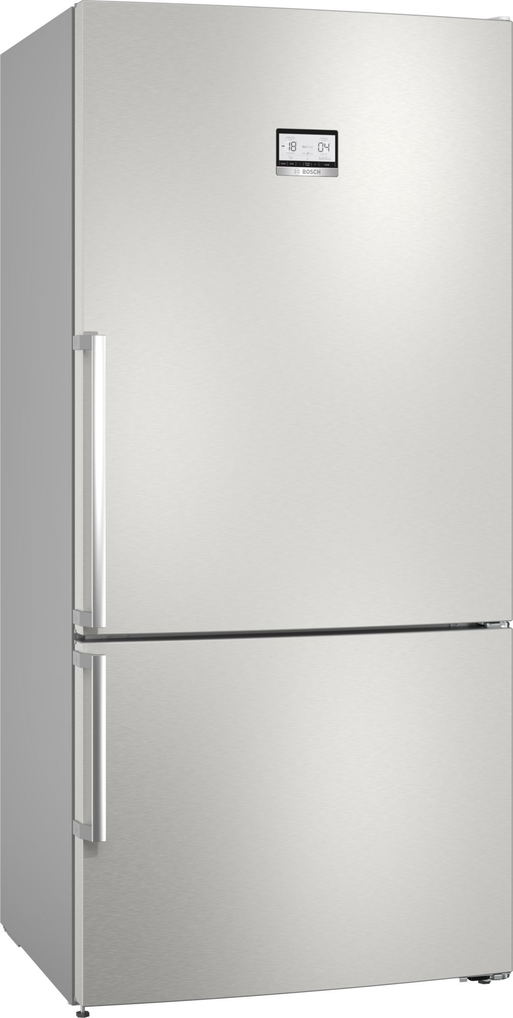 PRODUTO RECONDICIONADO # Refrigerador Combinado Independente Série 6 186 x 86 cm Aço Inoxidável Resistente a Impressões Digitais KGN86AIDR-B