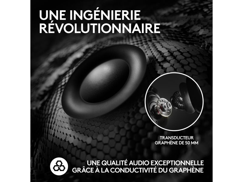 Logitech Headset G Pro X 2 Wireless Lightspeed Gaming Schwa Kabelloses Over-Ear-Headset mit Surround-Sound und weichem Ohrpolster