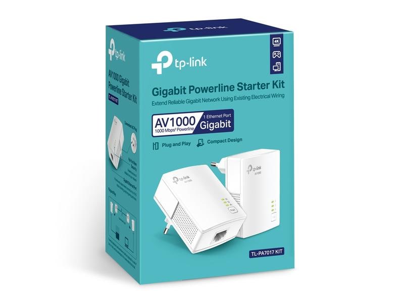 TP-Link Powerline TL-PA7017 KIT Starterkit AV1000 Gigabit Powerline Adapter KIT