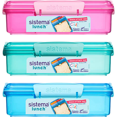 Sistema Snack Attack Duo (975ml) - flere varianter - assorteret