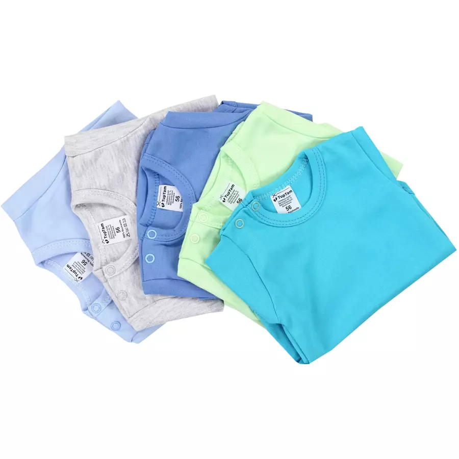 TupTam Jungen Baby Body Kurzarm 5er Pack blau