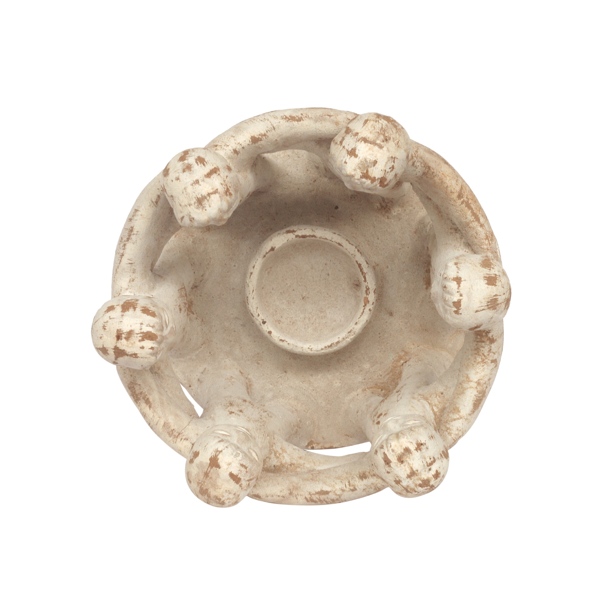 Kerzenhalter 'Friendship Circle 6', weiß, Ø 17 cm, H 13 cm von fischer's lagerhaus