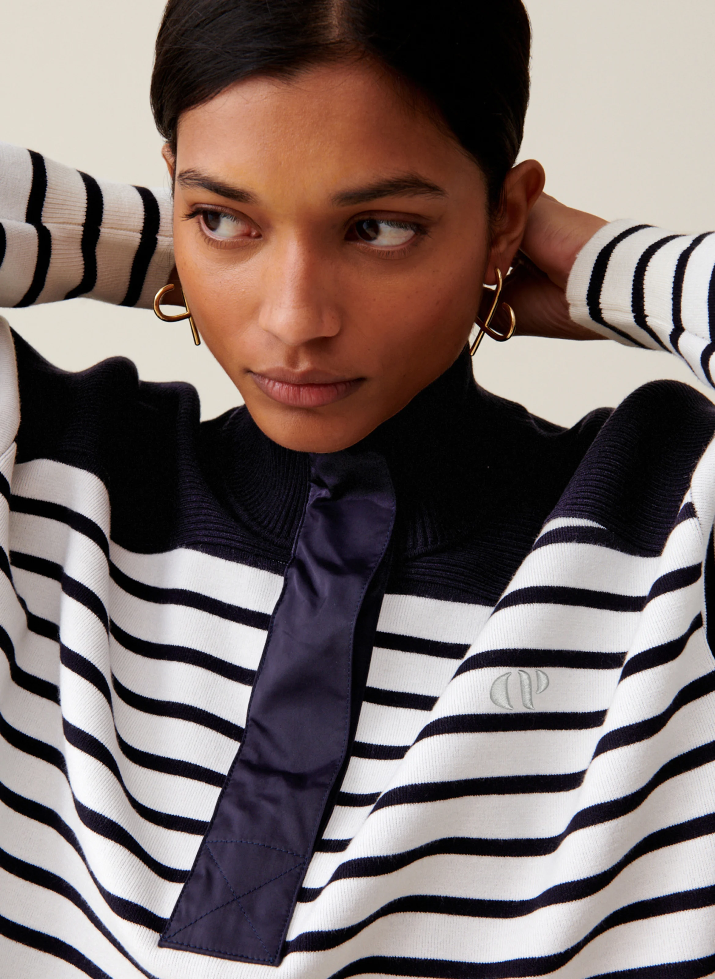 Sweatshirt ample rayé | Multicolore