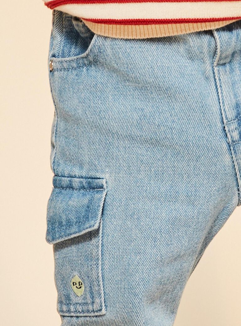 Jean en denim style cargo