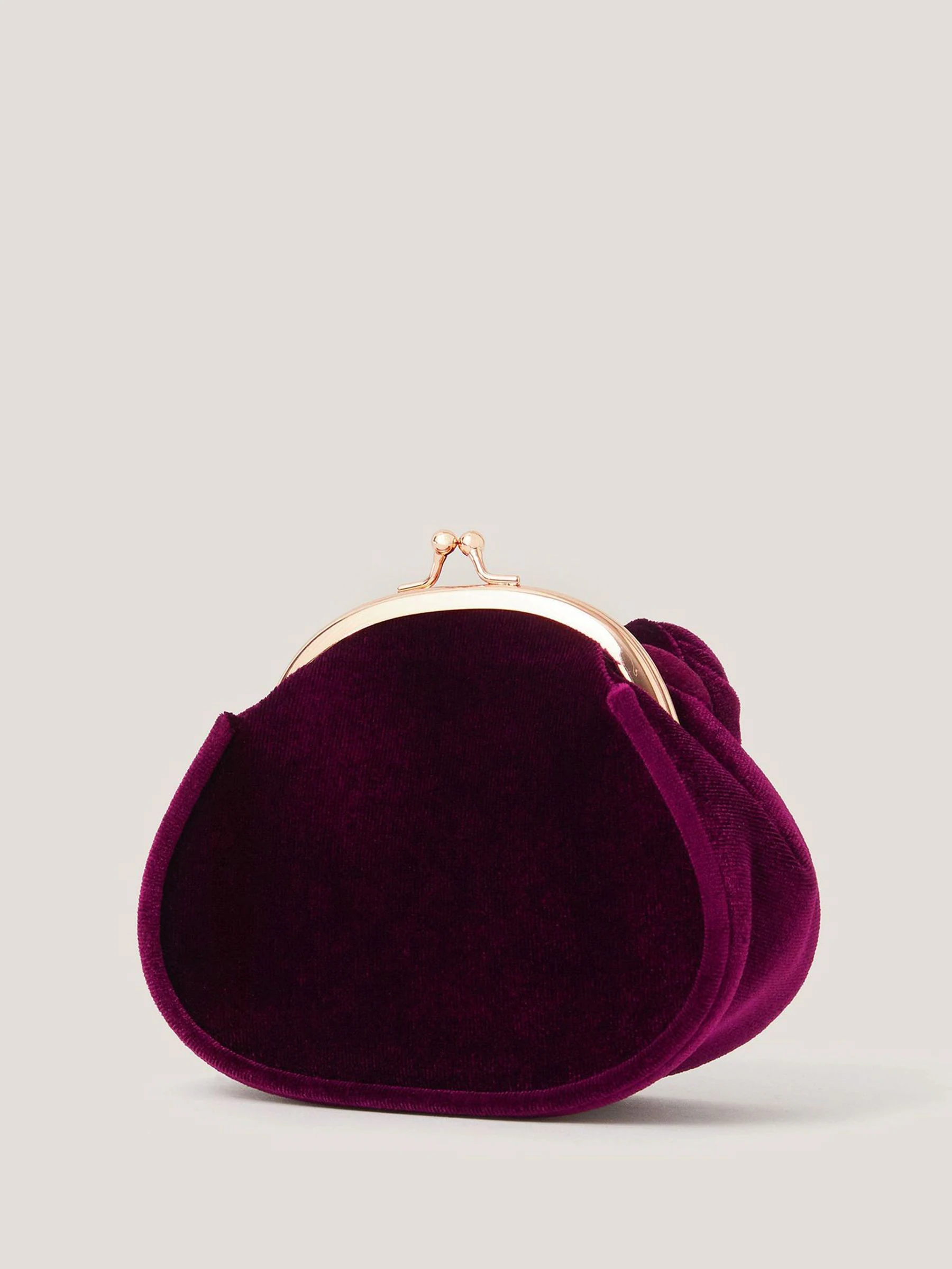 Monsoon Rose Velvet Clip Frame Bag