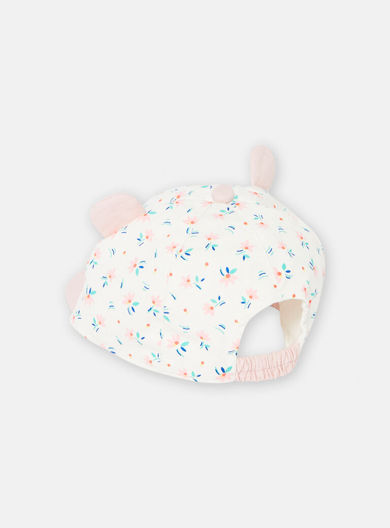 Casquette à motif fleuri pour bébé fille