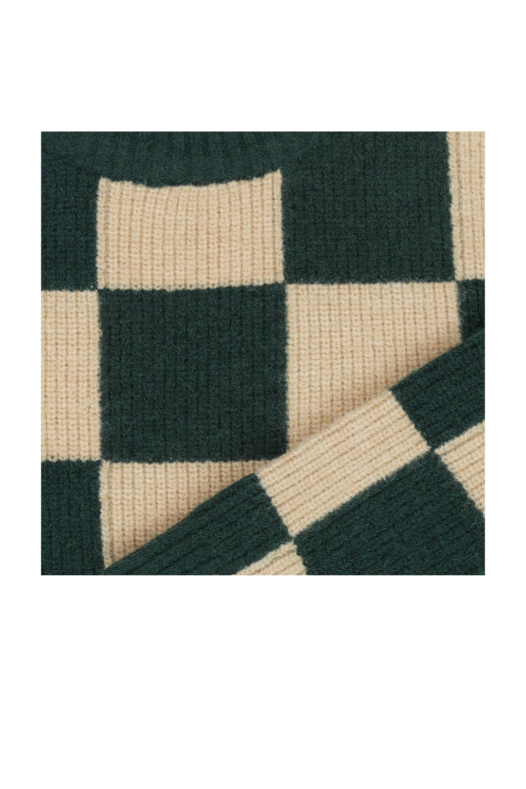 Tumble 'n Dry geruite sweater Williamsburg met wol donkergroen