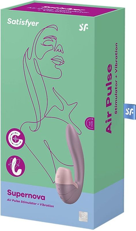 Satisfyer - Supernova - Oplaadbare Luchtdrukvibrator - Roze - 2-in-1