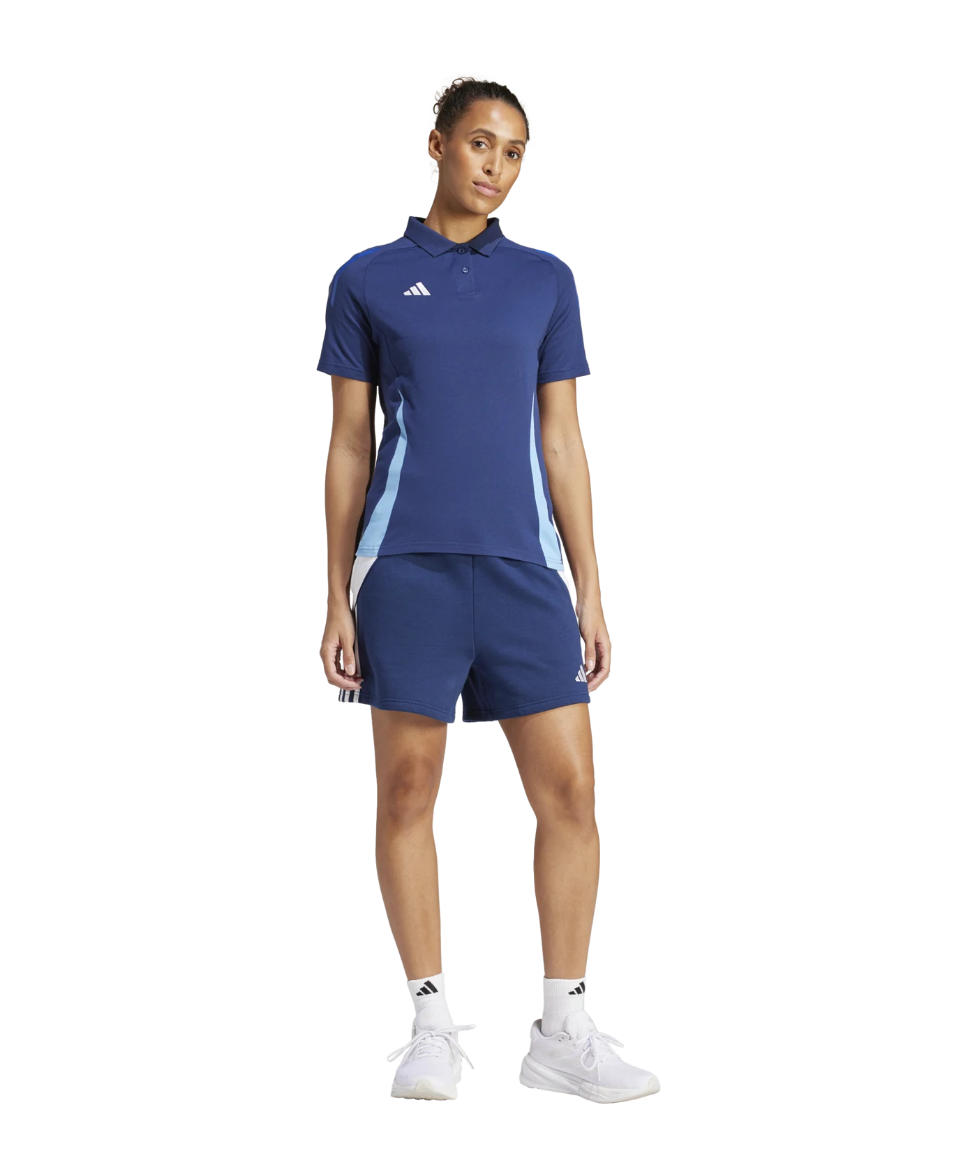 adidas Tiro 24 Short Damen Blau Weiss