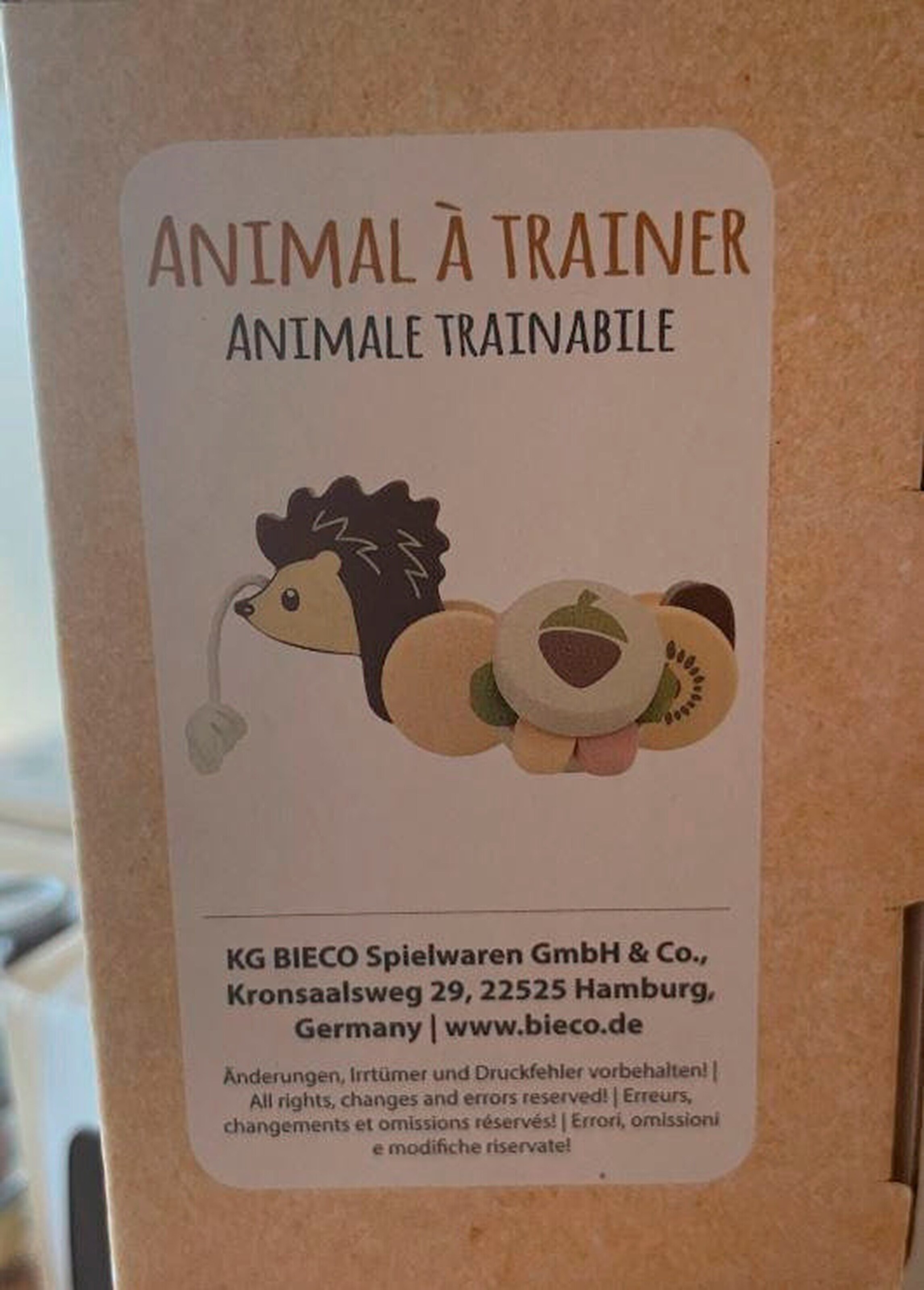 Bieco Nachziehspielzeug Holz Igel - ab 12 Monate Braun