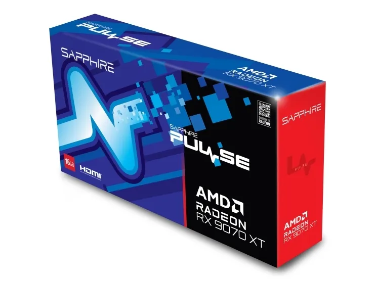 Sapphire Pulse Radeon RX 9070 XT - Grafikkort - Radeon RX 9070 XT - 16 GB GDDR6 - PCIe 5.0 x16 - 2 x DisplayPort, 2 x HDMI