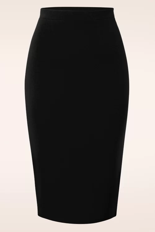 Vintage Chic for Topvintage Bella midi-rok in zwart