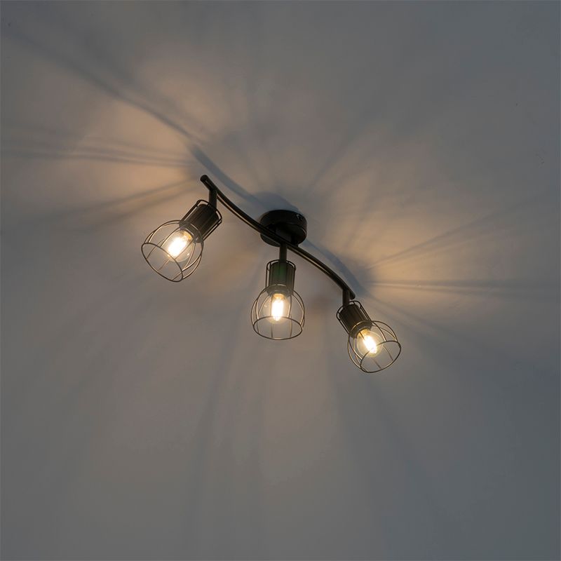 Moderne plafondspot zwart 63 cm 3-lichts verstelbaar - Botu