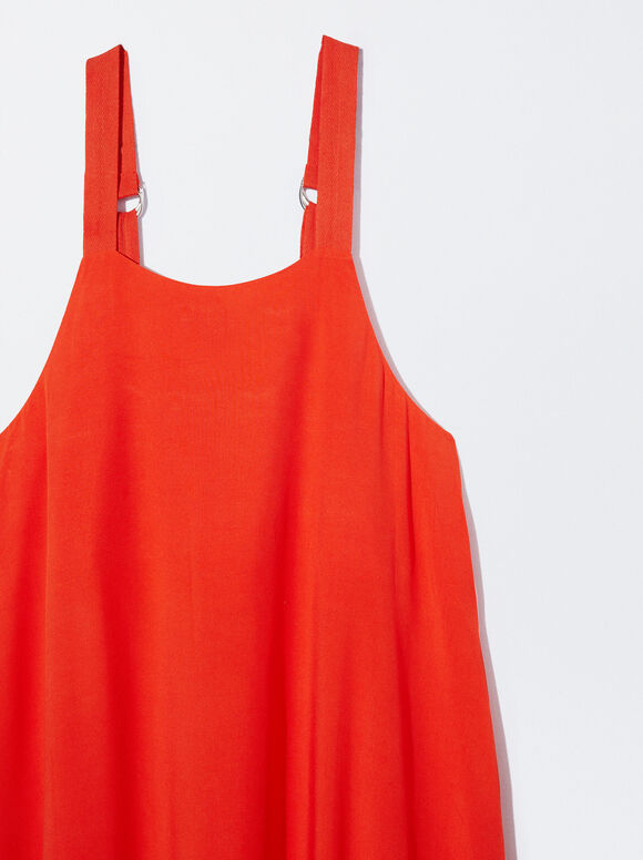 Vestido longo de alças finas - Laranja