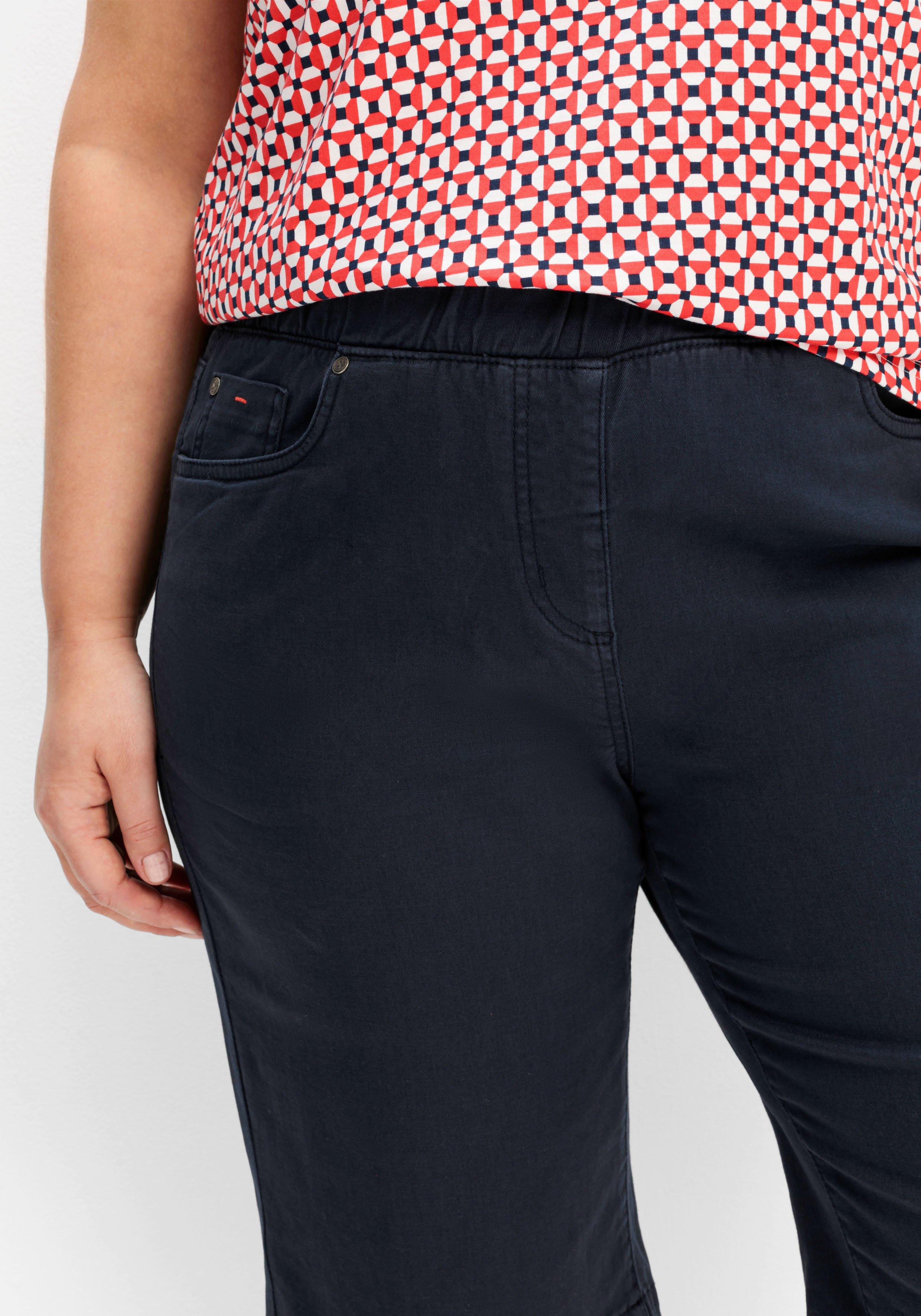 Twill-Bermudas in 5-Pocket-Form, mit Gummizugbund