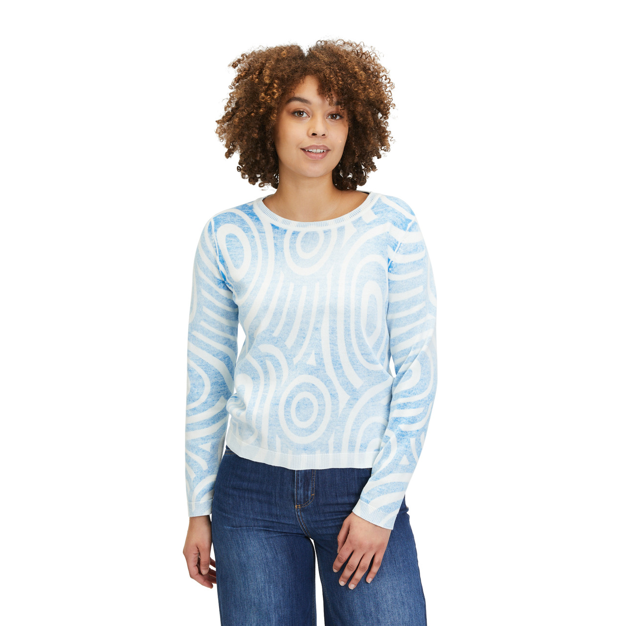 Cartoon Strickpullover Kurz 1/1 Arm