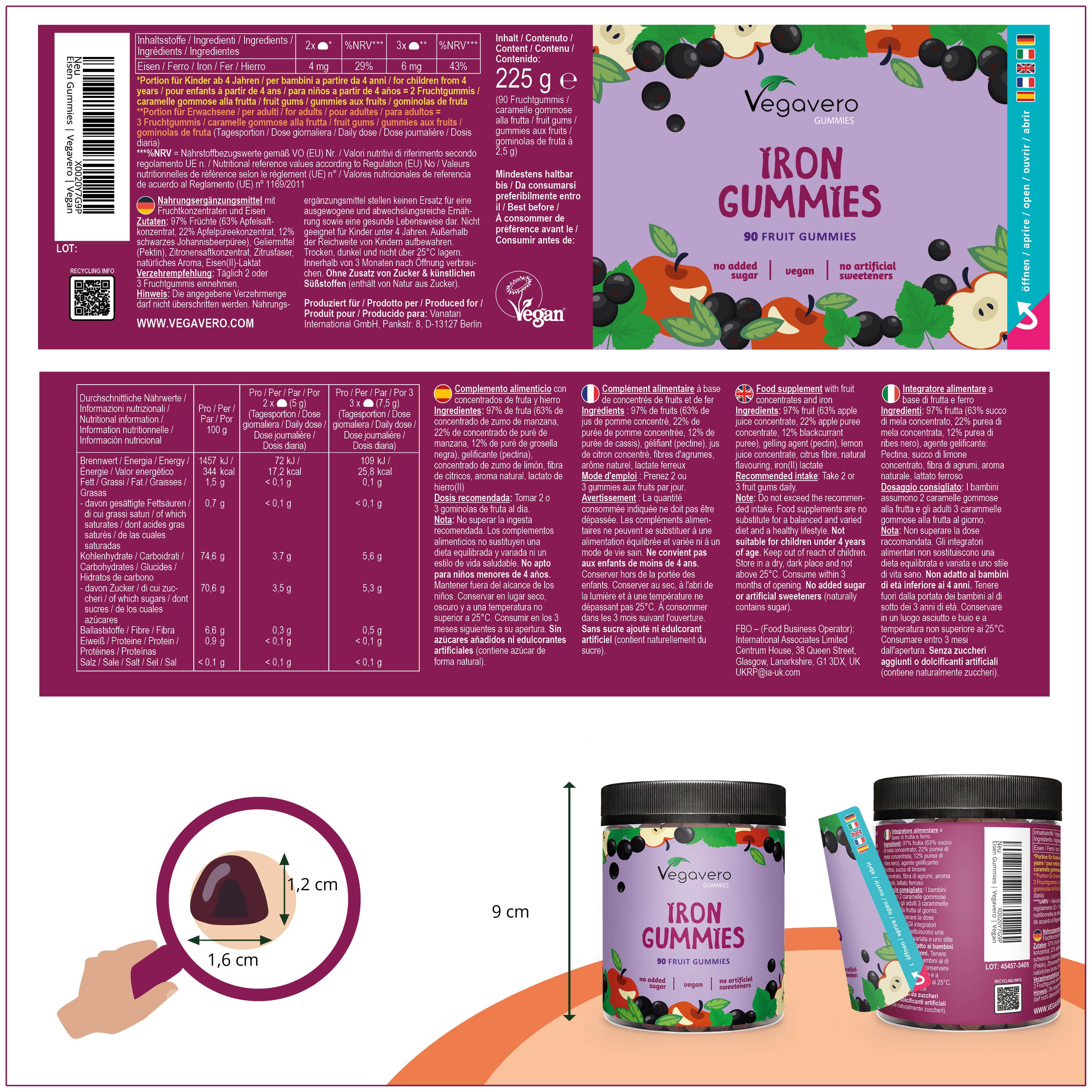 VEGAVERO Eisen Gummies