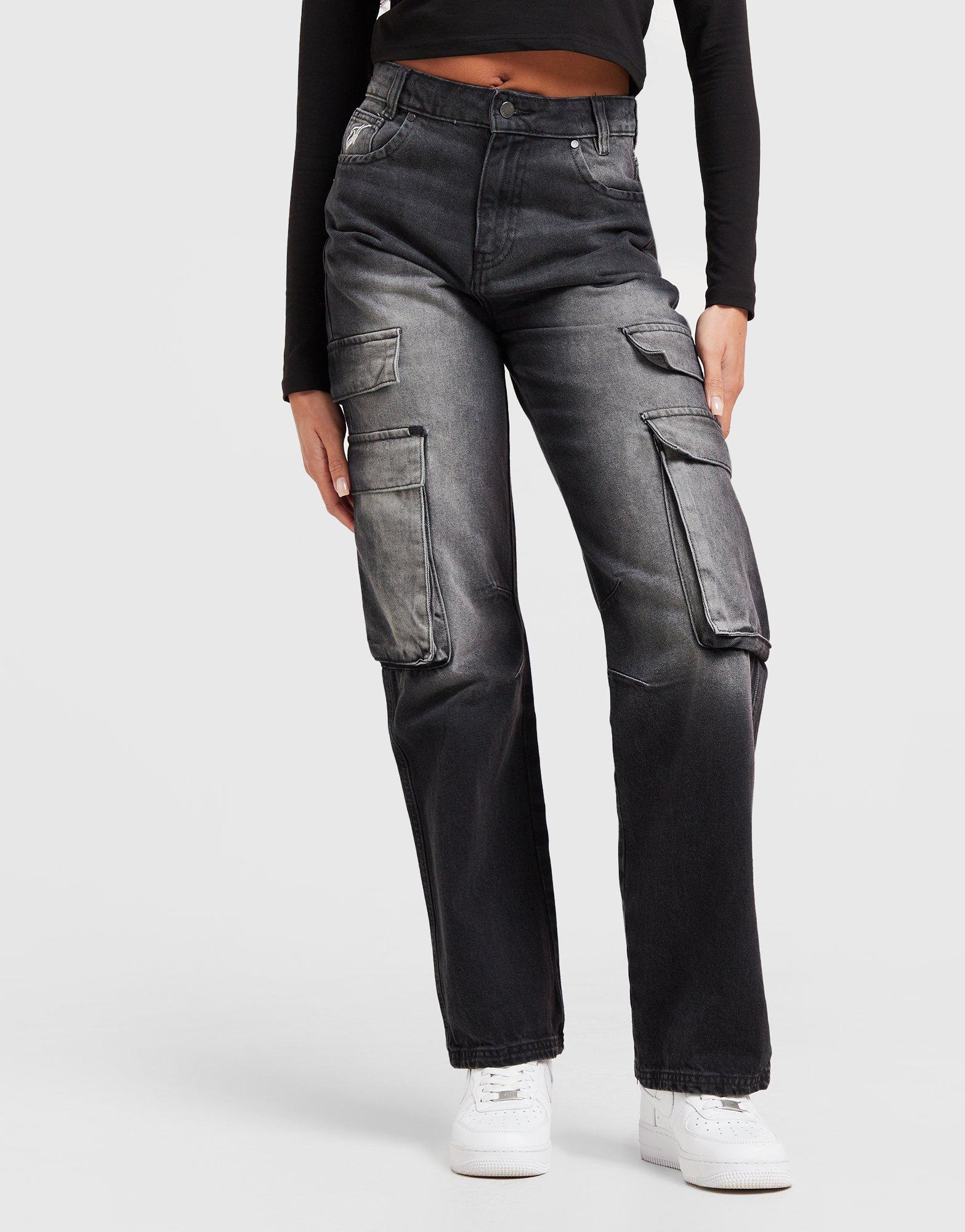 Hoodrich Jean Cargo Script Femme