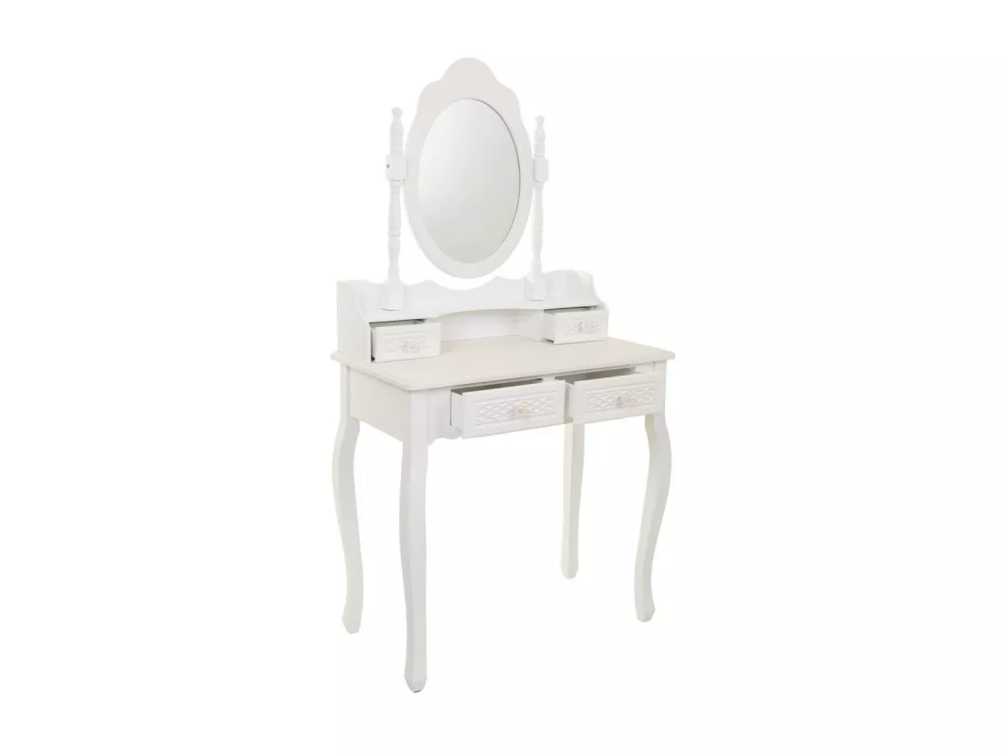 Coiffeuse en bois blanc 75x40x140.5h