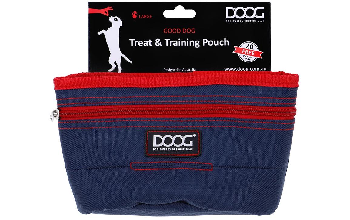Treat Pouch L Navy / RotHochwertiger Leckerlibeutel mit herausnehmbarem Innenfutter