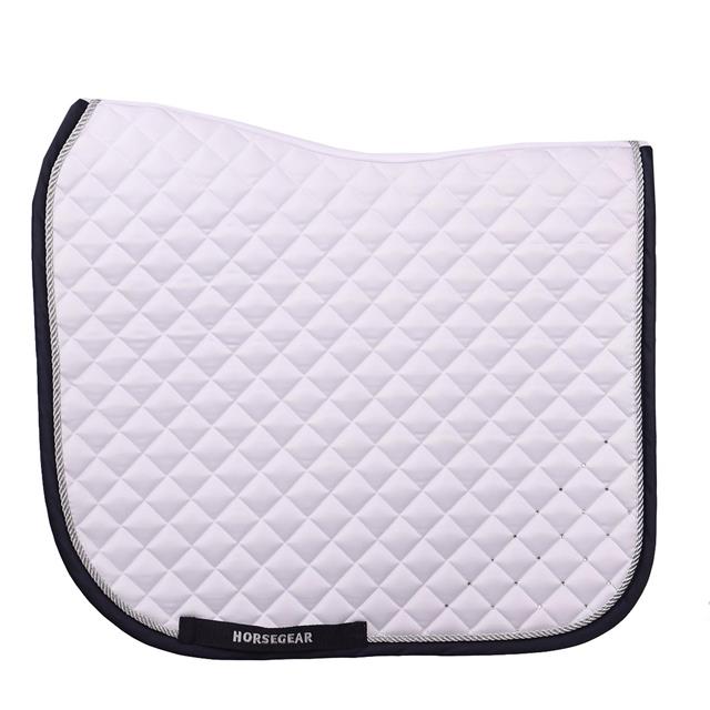 Zadeldek HORSEGEAR HGRatfort Dressuur Wit-donkerblauw