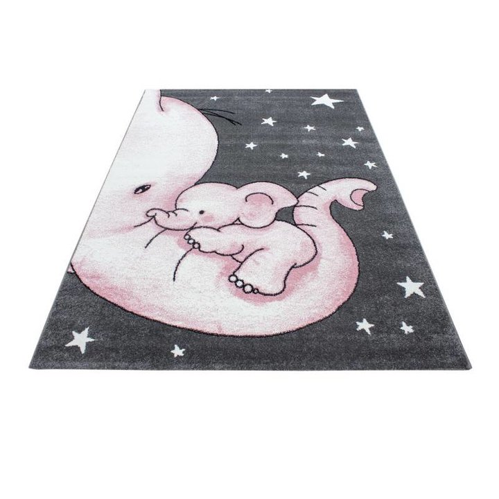 Kindervloerkleed - Olifant Roze