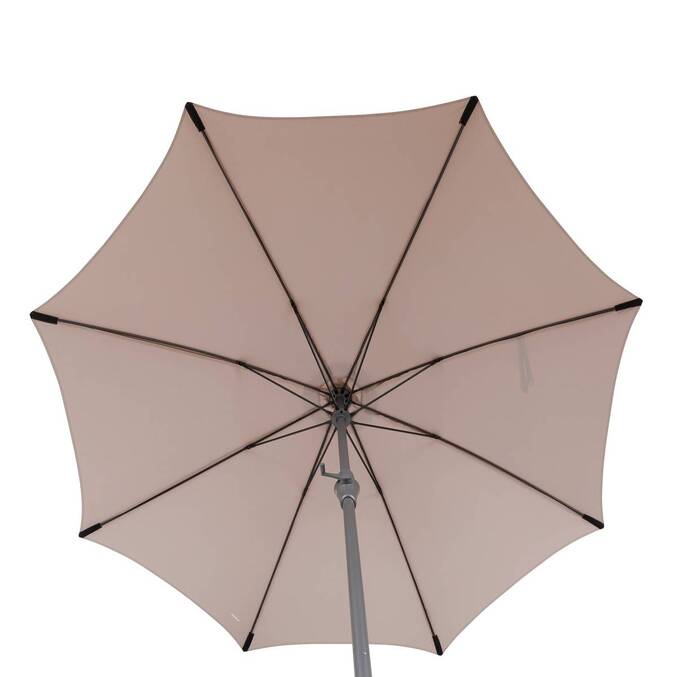 Parasol droit rond SISKO Taupe